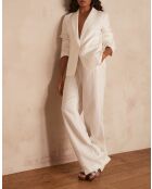 Chaqueta de traje de lino con cordones Arlene B