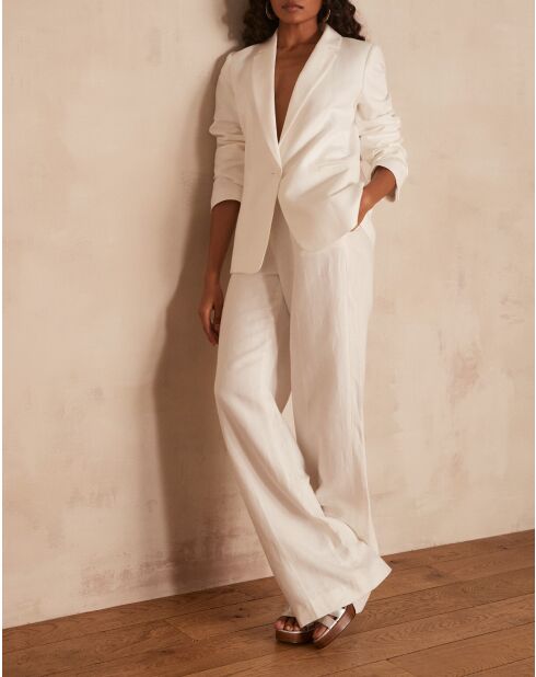 Veste Tailleur Arlene B Lin ficelle