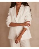 Chaqueta de traje de lino con cordones Arlene B