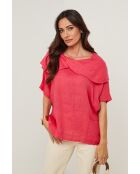 Top Séréna 100% Lin framboise