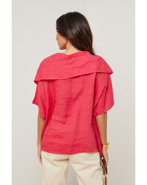 Top Séréna 100% Lin framboise