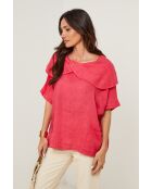 Top Séréna 100% Lin framboise