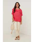 Top Séréna 100% Lin framboise