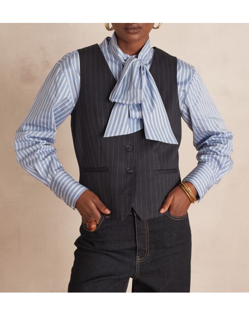 Gilet Abel bis Gi a righe blu