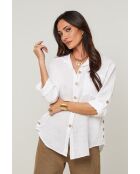 Chemise Énora 100% Lin blanche