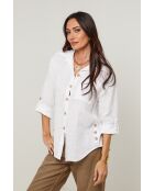 Chemise Énora 100% Lin blanche