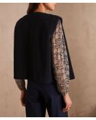 Sharon Gi Strickjacke mit rosafarbener Schnalle