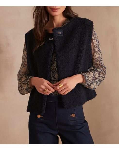 Sharon Gi Strickjacke mit rosafarbener Schnalle