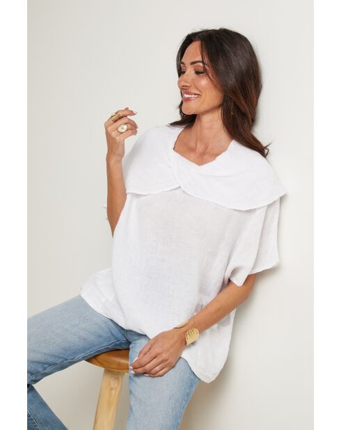 Top Séréna 100% Lin blanc