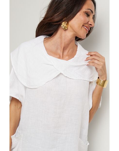 Top Séréna 100% Lin blanc