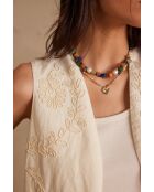 Gilet ecru ricamato Caya Gi