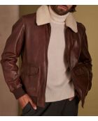 Blouson Alex B Cuir chocolat
