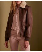 Blouson Alex B Cuir chocolat