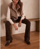 Suzanne Gi Ff helltaupefarbene Weste