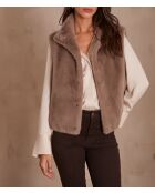 Suzanne Gi Ff helltaupefarbene Weste