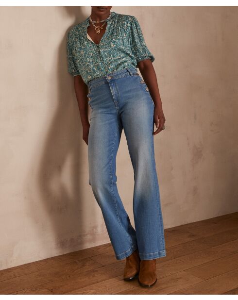 Blusa azul Bl Imp Turquesa