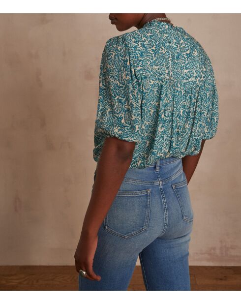 Blusa azul Bl Imp Turquesa