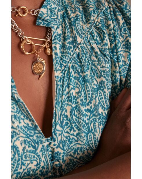 Blusa azul Bl Imp Turquesa