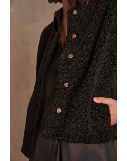 Brooklyn Gi Bouclette Schwarze Jacke
