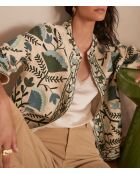 Nathalie geborduurde meerkleurige jas