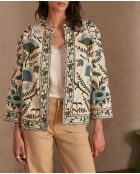 Nathalie geborduurde meerkleurige jas