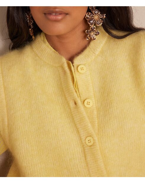 Loulou zitronenschwarzer Cardigan