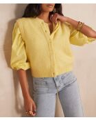 Loulou zitronenschwarzer Cardigan