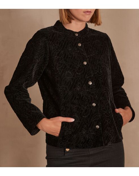 Serena B zwart fluwelen jack