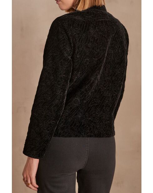 Serena B zwart fluwelen jack