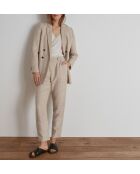 Beige jas Florine B Stripe