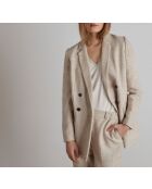 Beige jas Florine B Stripe