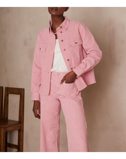 Clara Sh himbeergraues Overshirt