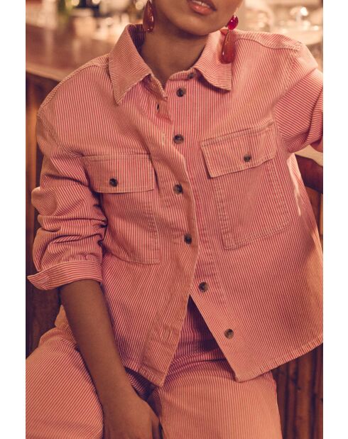 Clara Sh himbeergraues Overshirt