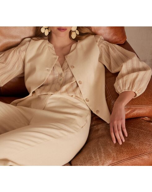 Cliff Gi Uni cremefarbene Weste