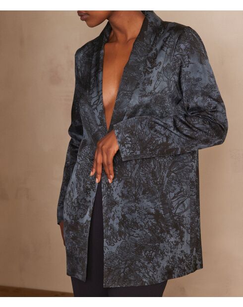 Denyse B jas met licht gewassen print