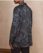 Denyse B jas met licht gewassen print