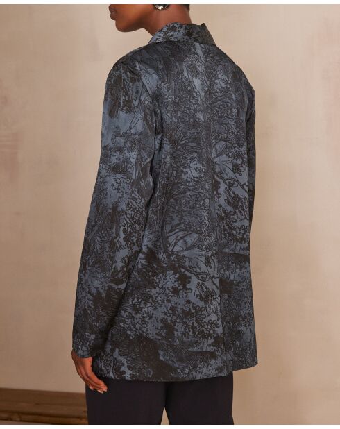 Denyse B jas met licht gewassen print