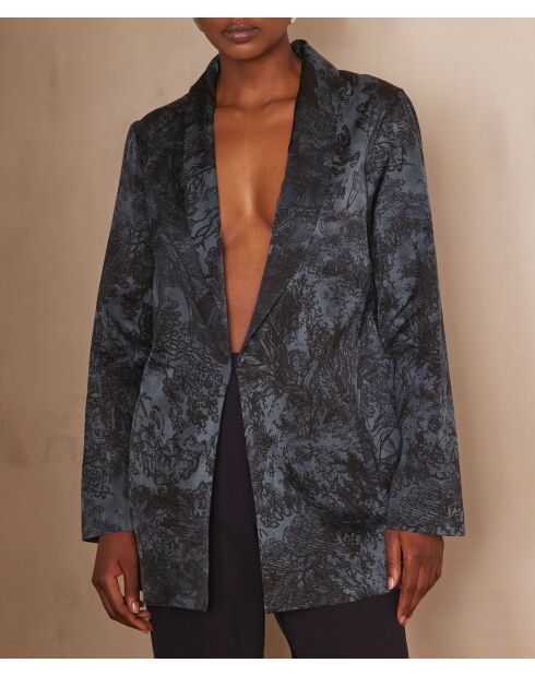 Denyse B jas met licht gewassen print