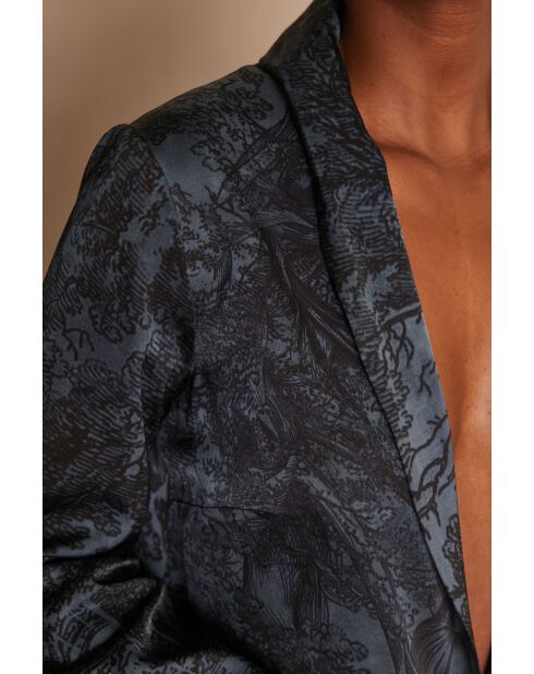 Denyse B jas met licht gewassen print