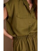 Chemisier Phineas Ch uni olive