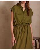 Chemisier Phineas Ch uni olive