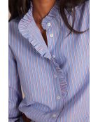 Blusa mediana de rayas azules Selene Ch