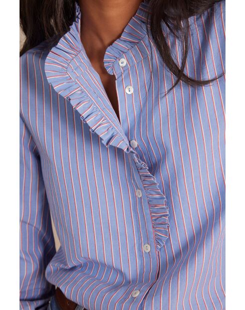 Blusa mediana de rayas azules Selene Ch