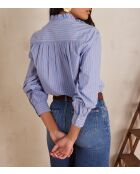 Blusa mediana de rayas azules Selene Ch