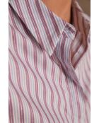 Esmeralda CH burgunderfarbenes Hemd mit Metallstreifen