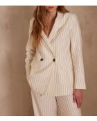 Bess B ecru gestreept jack