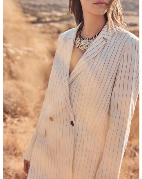 Bess B ecru gestreept jack