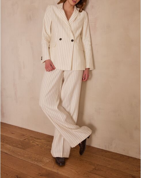 Bess B ecru gestreept jack