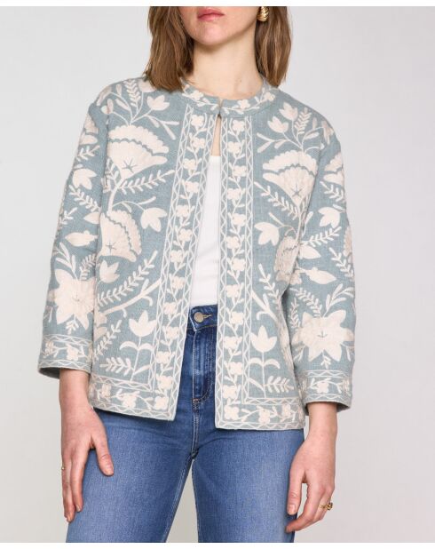 Nathalie B geborduurde lichte eendenjas