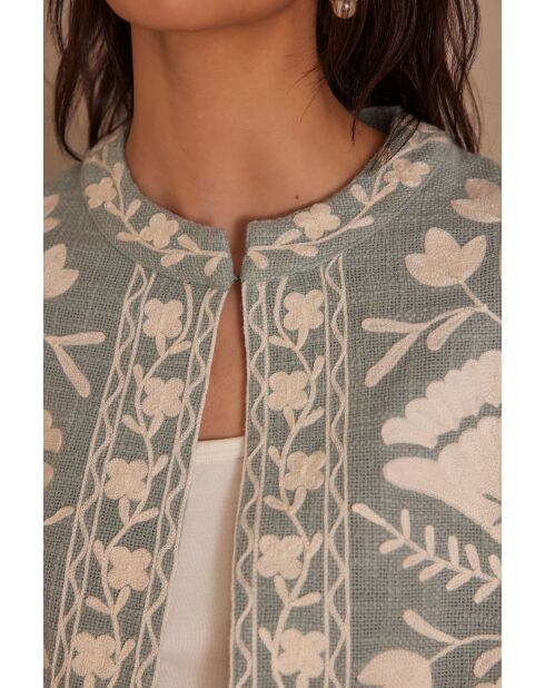 Nathalie B geborduurde lichte eendenjas